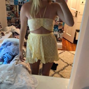 ASOS yellow mini dress